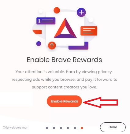 enable brave reward make money with brave